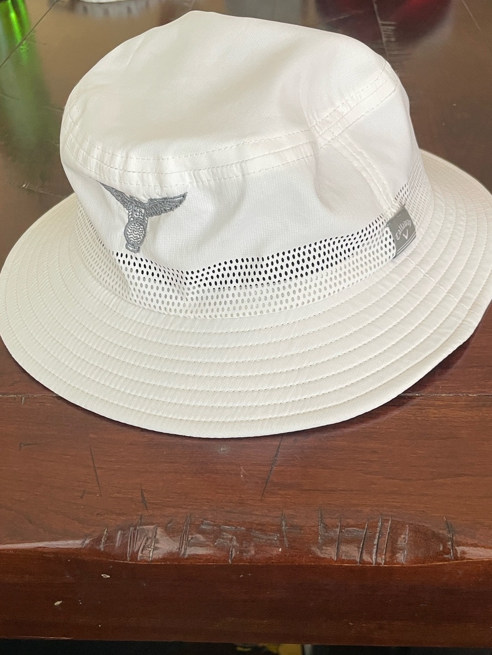 Callaway White Performance Bucket Hat Mesh Champions Golf Club Size S/M